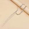Versatile Beaded Tassels Necklace Adjustable Length Chain Party Wear Irregular Beaded Choker Necklace Jewelry Accessories Gift