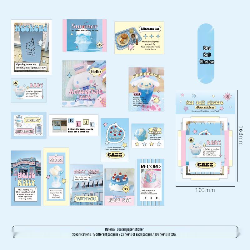 

Zaomo Sweetheart Cream Sticker Pack: Korean-Style Basic Planner DIY Stickers