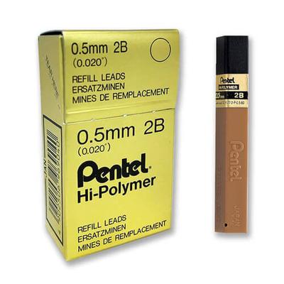 Pentel Hi-Polymer Lead Refill 0.5mm (Box of 12) (2B)