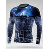 Mountain Sportwear Pattern T-Shirt for Men Chinese Buddha 3D Printed Tees Casual Long Sleeves Unisex T Shirts Loose O-Neck Tops