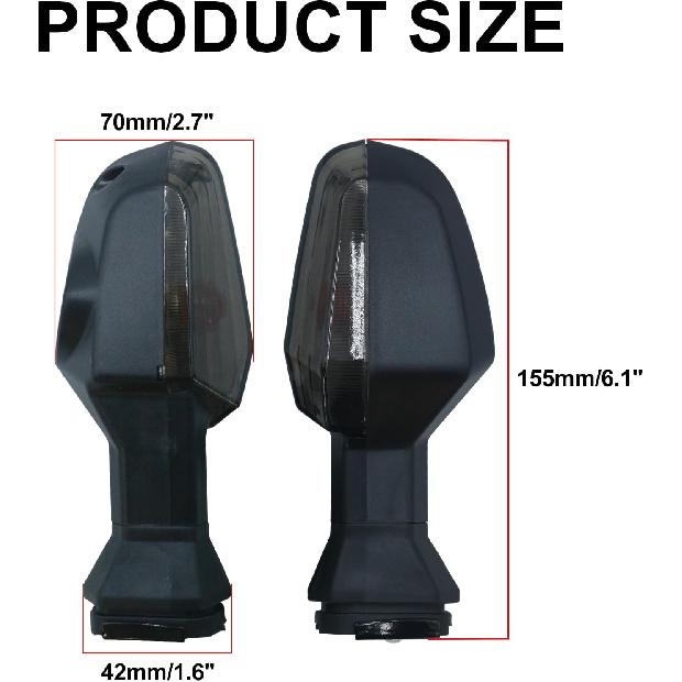 Motorcycle Turn Signals - Amber Light,12V, Halogen Indicator Light Waterproof Smoke Lens Fits KAWASAKI NINJA 300 400 650 1000 ZX6R ZX10R ZX10RR