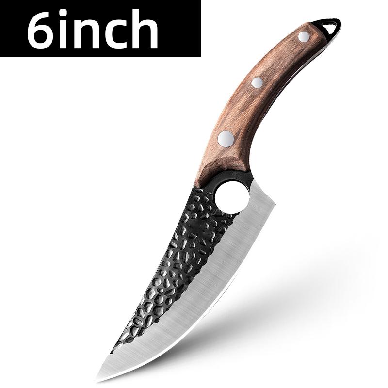 

Нож ручной работы, кованый, кухонный, из нержавеющей стали, с полным хвостовиком, мясницкий нож для обвалки мяса, ножи для разделки мяса