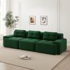 Modulaire Boneless Wolkenbank, Extra Grote Wolkenbank, Comfortabele Fluwelen Wolkenbank, 3-zits Bank met Diepe Zitting voor Woonkamer, Bank Zonder Montage, Groen