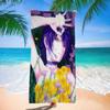 Anime Girl Reze Microfiber Blanket Quick Drying Beach Towels Oversized Printing Super Absorbent Pool Towel Blanket