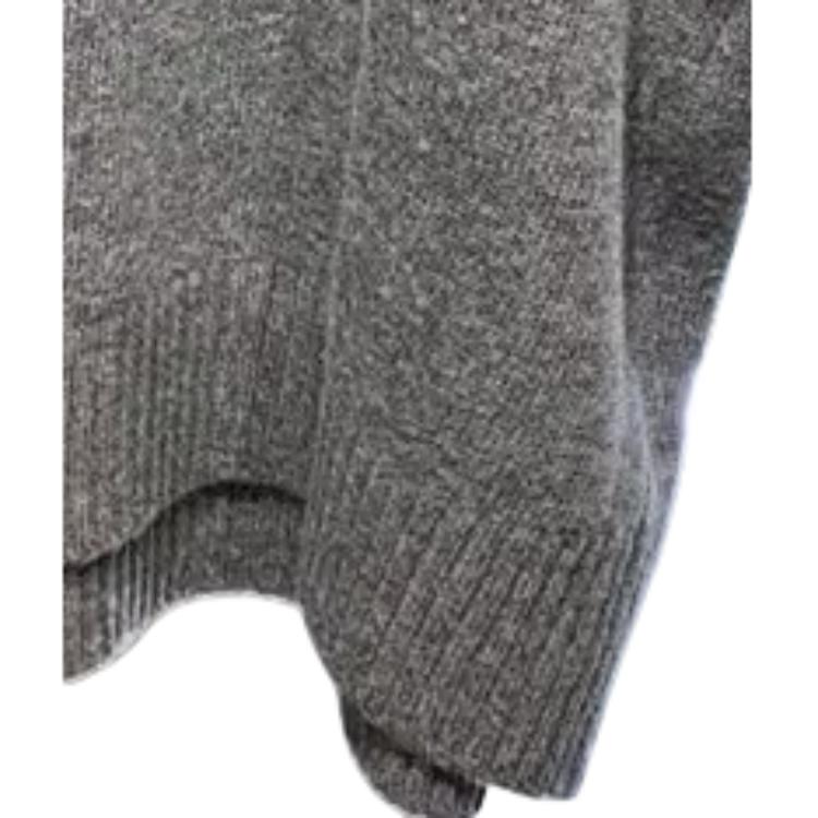 Buchstaben Handtuch Bestickt Langarm Rundhals Pullover Pullover Unisex Pullover Grau LUT006378203157-A04818