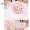 Pop-Up Greeting Card 3D Flower Bouquet Card Handmade Rose Sunflower Tulip Gift Card for Mother's Day Graduation Anniversary