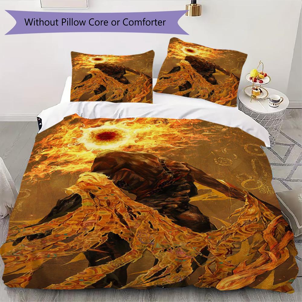 

Elden Ring Pattern Bedding uilt Set uilt Cover Pillowcase Home Decoration Birthday Gift (1 * duvet cover + 2 * pillowcase without core) 135x200cm