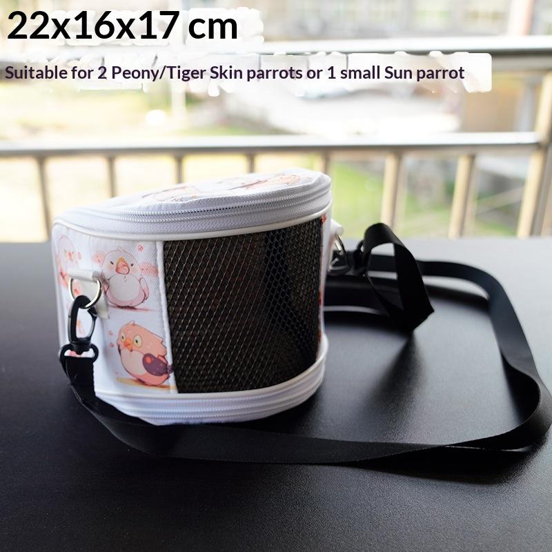Cute Portable Shoulder Bag for Budgies Lovebirds Sugar Gliders with Breathable Mesh and Detachable Design Bird Toys Bird Cage
