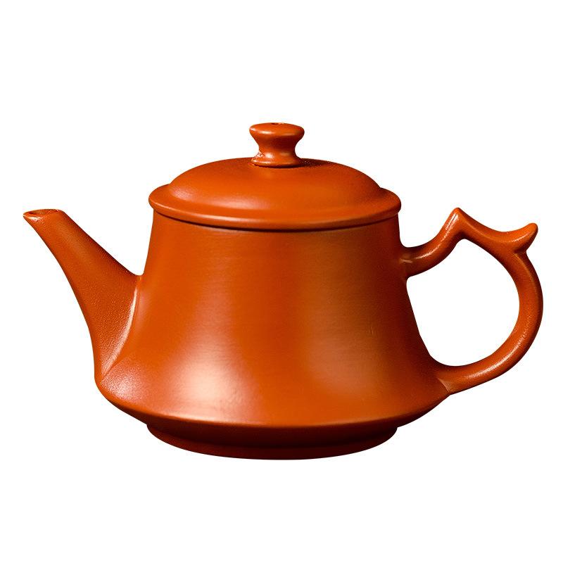 

Small capacity hand-pulled cinnabar mud purple sand teapot Xi Shi Siting horizontal antique teapot Kung Fu tea set