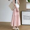 Kawaii White Long Skirt Women Japanese Korean Lolita Cute Patchwork High Waist Loose A-line Midi Skirts Casual Soft Girls