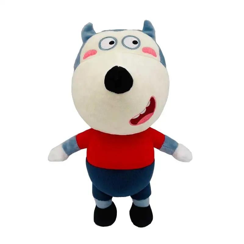 30cm Cartoon Wolfoo Plüschtier Anime Charakter Lucy Wolf Plüschtier Stofftier Kissen Weiche Puppe Geschenk für Fans Freunde Geburtstag