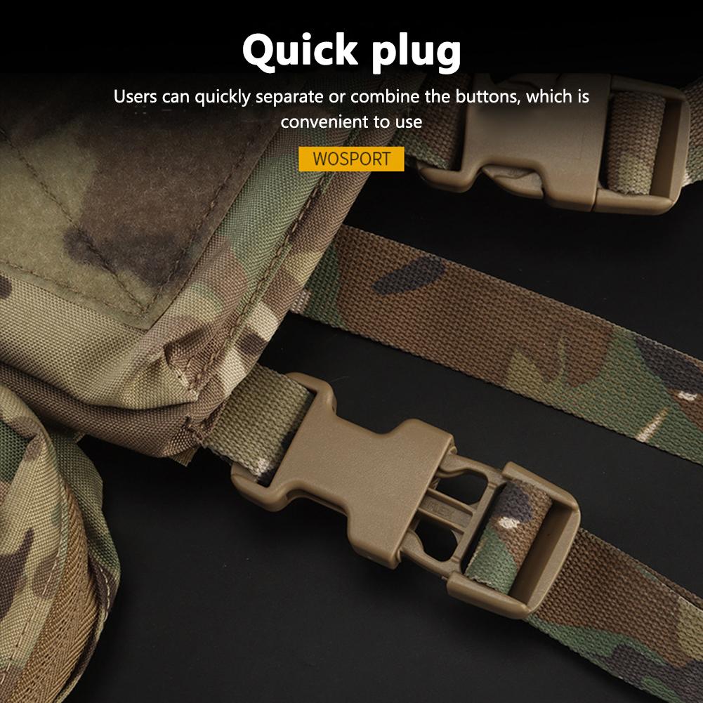 Surface Mount Backpack Buckle Quick Attach Airsoft Vest Buckles Modular Attachment Detachable for Hunting Belt Bag Outdoor Tools