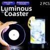 Super Thin Acrylic Luminous Coaster Flashing Drink Coaster Light Emitting LED Cup Coaster  Bar