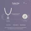Yinziyun Originaldesign S925 Sterlingsilber Eisblume Winter Halskette für Damen