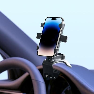 Soporte para Teléfono para Coche Antideslizante Montaje para Teléfono de Salpicadero Negro Soporte para Teléfono para Vehículo Montaje para Teléfono en Espejo Retrovisor Para Navegación Viajes