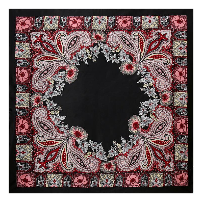 90cm Leopard Print Square Scarf Satin Silk Headband Muslim Woman Hijab Lady Fashion Hairwrap Rock Style Headscarf Islam Turban