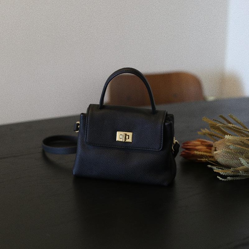 Vintage Crossbody Phone Bag Genuine Leather One-shoulder Women's Cowhide Tote Mini Bag