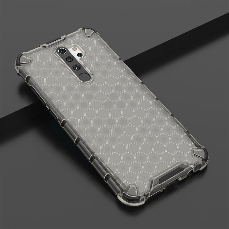 Shockproof Transparent Case For Redmi Note 8 Pro Honeycomb Armor Clear Case For Redmi Note 8 Pro Case Cover For Redmi Note 8 Pro