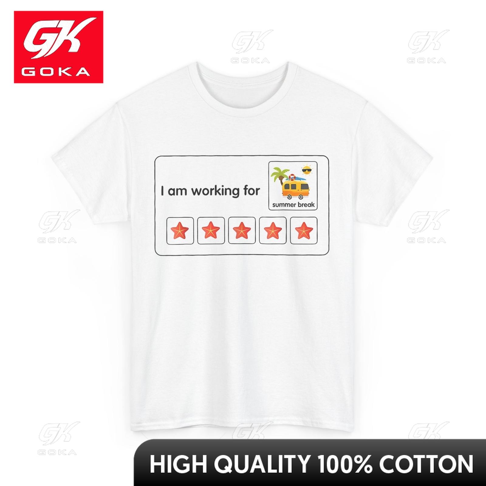

Im Working for Summer Break Last Day of School Teacher Comfortable Neutral Calm Tee Festive Vibrant Lightweight TShirt S