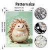 5D Framed Pearl Painting Kit Cute Little Hedgehog Sparkling Bead Art Canvas Ready to Display Romantic Home Decor Gift DIY Wall Art Craft Project