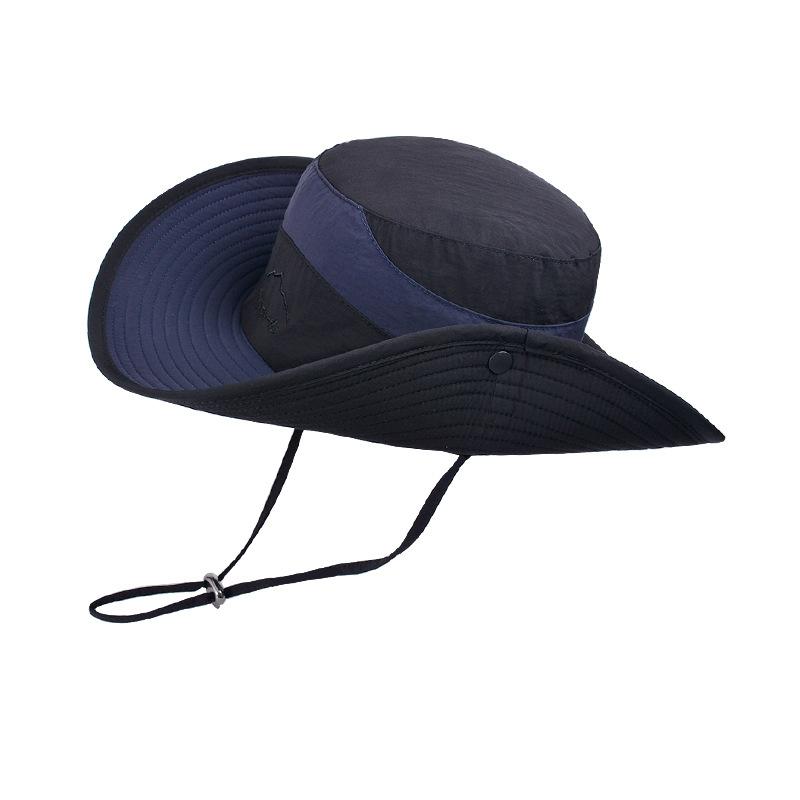 New bucket hat spring and summer outdoor sun hat men's mountaineering fishing quick-drying waterproof big eaves hat children
