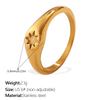 Europe, America 2025 carved ring trend stainless steel plated 18K gold men and women wear ring