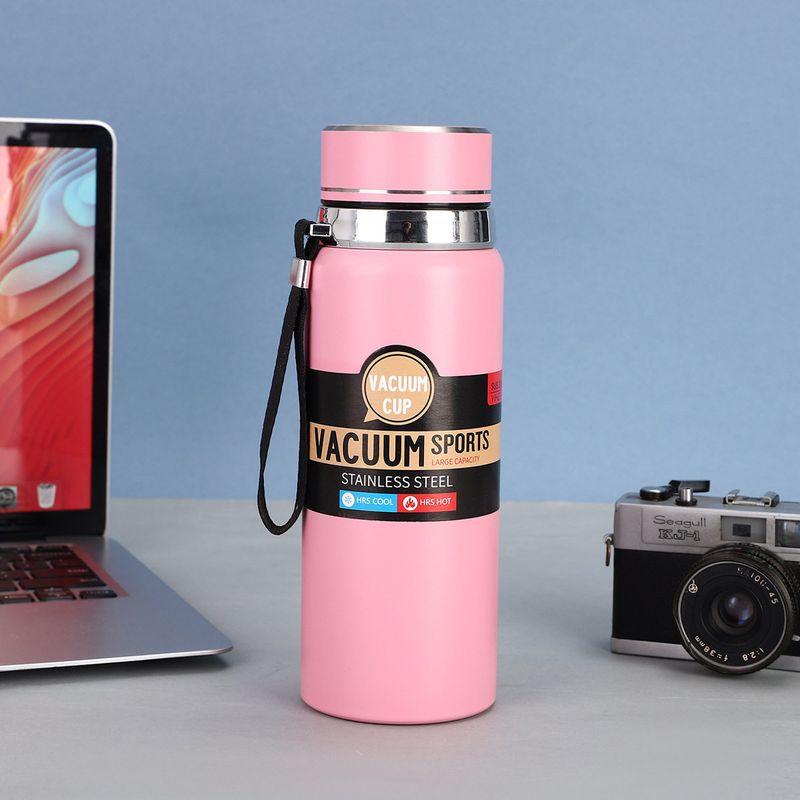 316 Stainless Steel Solar Kettle with Tea-Water Separation, Large Capacity Thermos Cup, Sports Water Bottle with Strap, Business Gift Water Cup