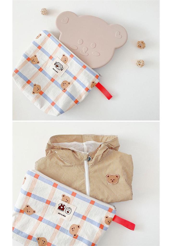 Korean 7-Piece Kindergarten Clothes & Diaper Storage Set with Waterproof Bags