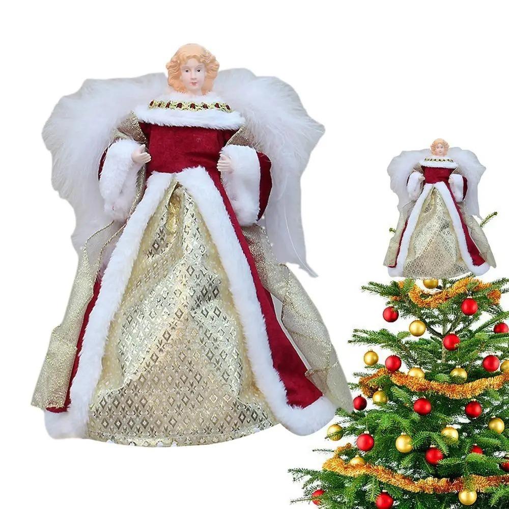 Plush Wings Christmas Tree Topper 2024 Angel Angel Tree Top Star Decorations  Yard Cafe Home
