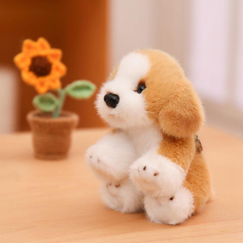 12-14cm Simulation Golden Retriever Dalmatiner Plüschtiere Weiche Niedliche Kuscheltiere Malteser Hund Baby Begleitpuppen für Kinder Geschenk