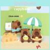 Circle Swimming Summer Coconut Capybara Plush Toy Super Soft Fabric Bedroom Kids