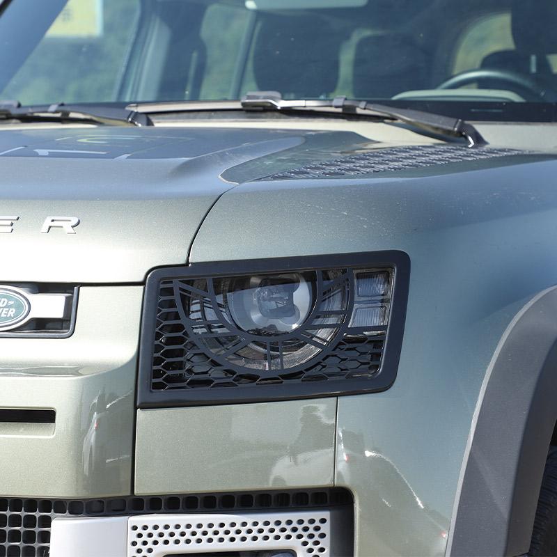 Car Headlight Lampshade Protection Net Stainless Steel Cover Accessories Car Modification For Land Rover Defender 110 2020-2022