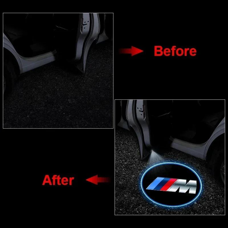 2Pcs Car LED Door Light Welcome Lamp Wireless Laser Projector For BMW E60 E46 E39 E38 E90 E36 F30 E30 E31 E34 F10 F20 E87 E92