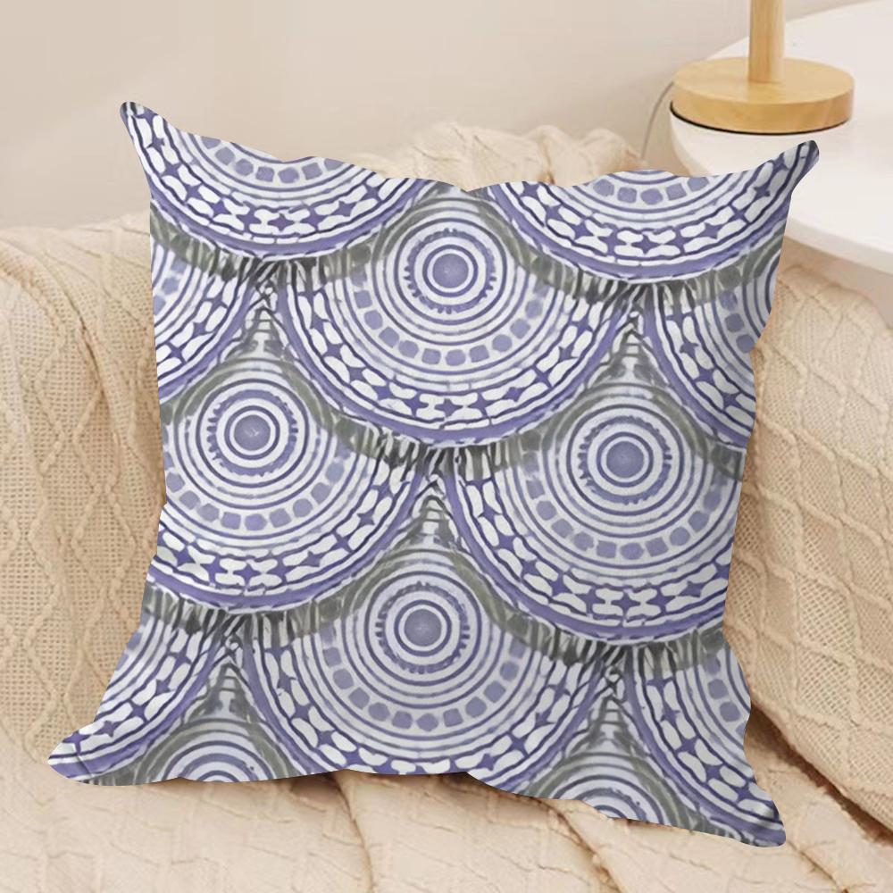 

Fish scale pattern Cushion Cover Soft Plush Fabric DoubleSided Printed Cushion Covers for All Seasons Modern Home Decor 30x30cm
