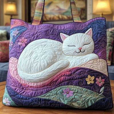 New Cat Series Digital Printing Fashion Popular Tote Bag Quilted Shoulder Tote Bag Durable Casual Handbag for Travel Shopping Daily Commute