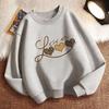 Children's Heart Print Long Sleeve Crew Neck Hoodie Sweatshirt
