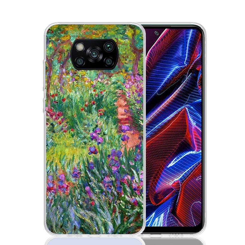 Claude Monet Garden Lotus Bridge Case Phone Cover for Xiaomi Mi 11T 12T 10T 9T Pro 11i 12X 13 12 11 10 9 8 Lite 6X 5X A3 A2 Tren