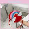 Shoulder Rainbow Fashion Bag Cartoon Kids Purse With Breathable Fabric Use Daily