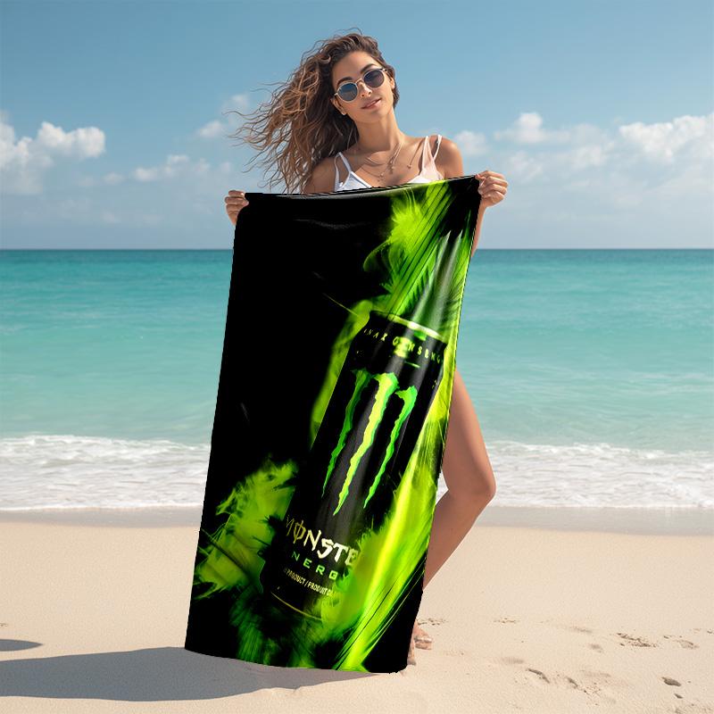 Beweis Strandtuch mit Monster Energy LOGO Muster - weich, saugfähig, schnelltrocknend, maschinenwaschbar - perfekt zum Schwimmen, Camping, Baden