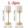 Glass Pillar Candle Holder Set Golden Silver Decorative Candlestick for Wedding Party Table Festival Decor 2026 New Fashion