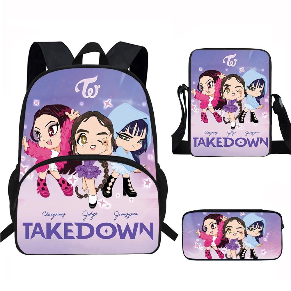 Hunters Demon Kpop Child School Backpack Set Breathable Fabric Primary Students