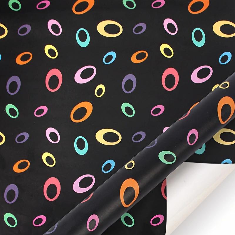 Ein Set festliches schwarz gestreiftes Geschenkpapier mit 6 Papierbögen und Zubehör, geeignet für Geburtstagsgeschenke, Tapetenhintergründe, DIY