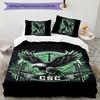 CSC 3pcs Bedding Set Duvet Cover Closure Includes 1 Duvet Cover & 2 Pillowcases for All Seasons Bedroom Home Dorm Decor