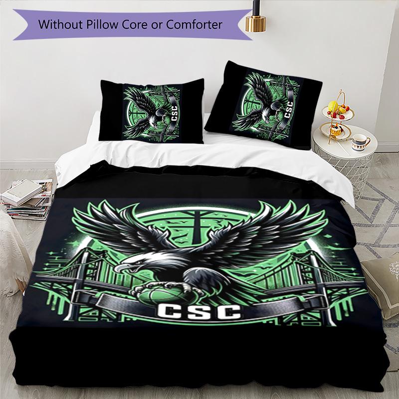 CSC 3pcs Bedding Set Duvet Cover Closure Includes 1 Duvet Cover & 2 Pillowcases for All Seasons Bedroom Home Dorm Decor