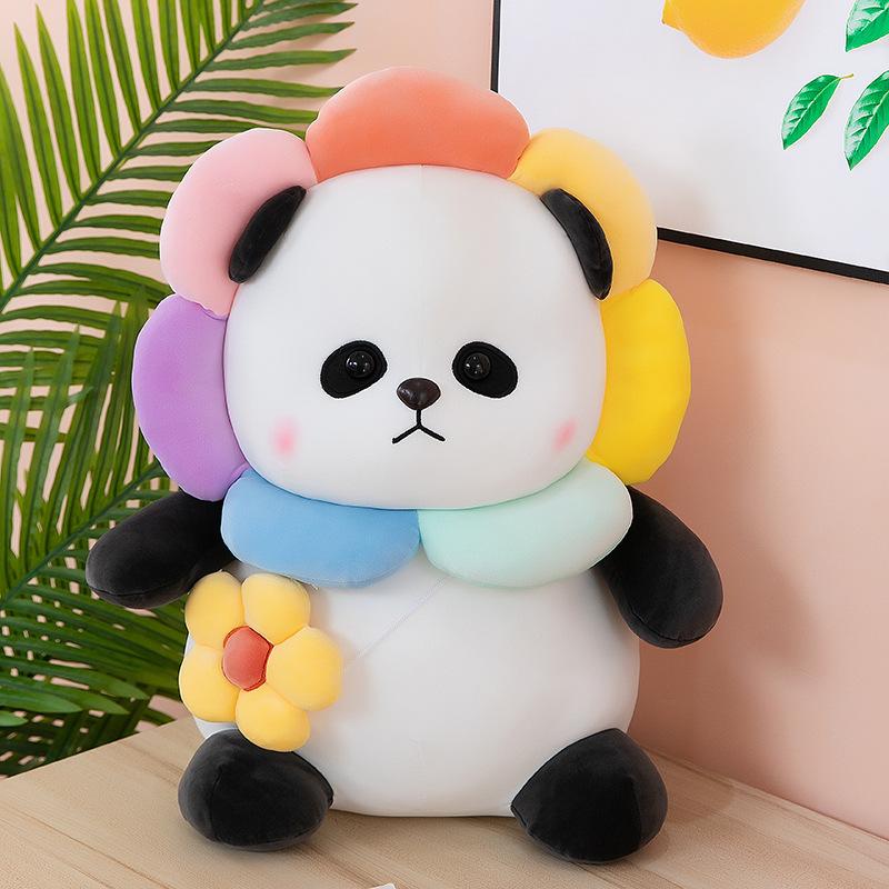 

2022 новая плюшевая игрушка животное красная панда подсолнух кукла панда солнечный свет детский успокаивающий подарок 24cm 0.14kg