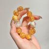 Yellow Phantom Quartz Bracelet - Natural Crystal Large Bead with Light Luxury Fashion Style.