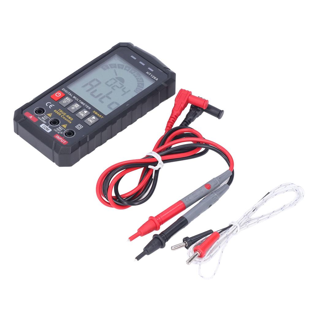 HT126A Digitales Multimeter Genaues 4000 Counts Elektromessgerät für AC DC Spannung Strom Widerstand Frequenz Kapazität