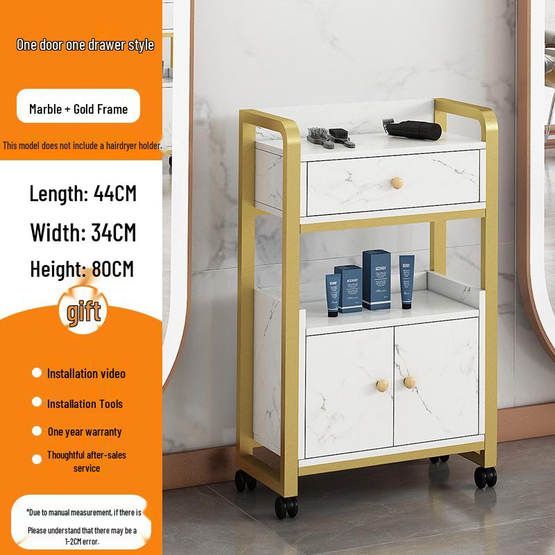 Salon Tool Cabinet with Universal Wheels: Perfect for Haircuts, Dyeing, and Perming