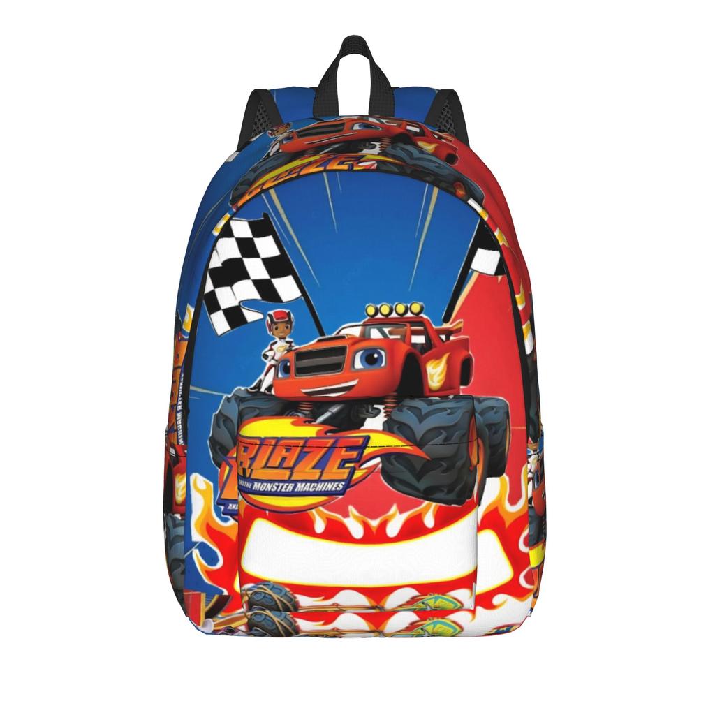 Blaze and the Monster Machines Backpack for Men Women Casual High School Hiking Travel Daypack Laptop Computer Canvas Bags Sport