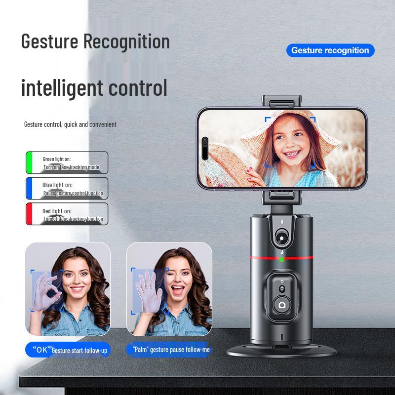 AI Auto Tracking 360° Face Recognition Stand for Mobile Phones & Live Broadcasts